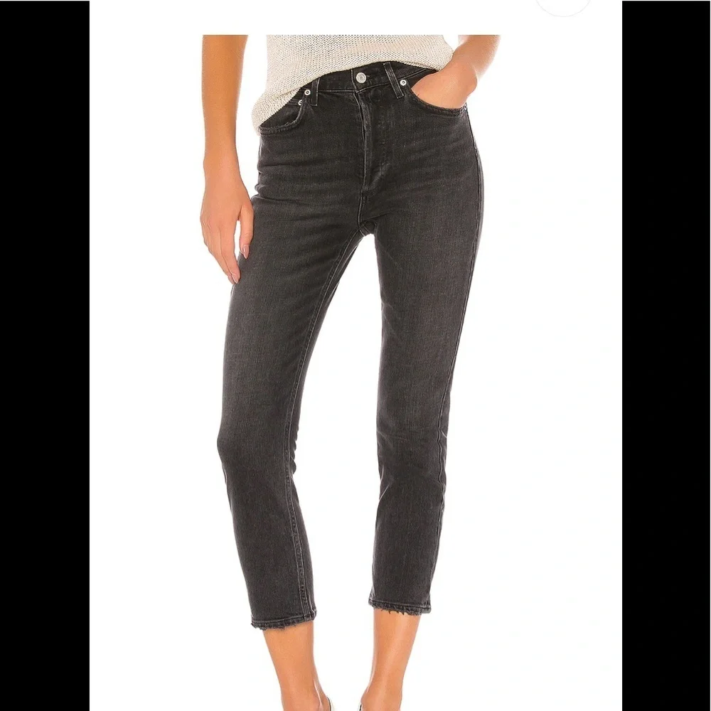 NWT AGolde Riley Hi Rise Straight Crop Progress 30